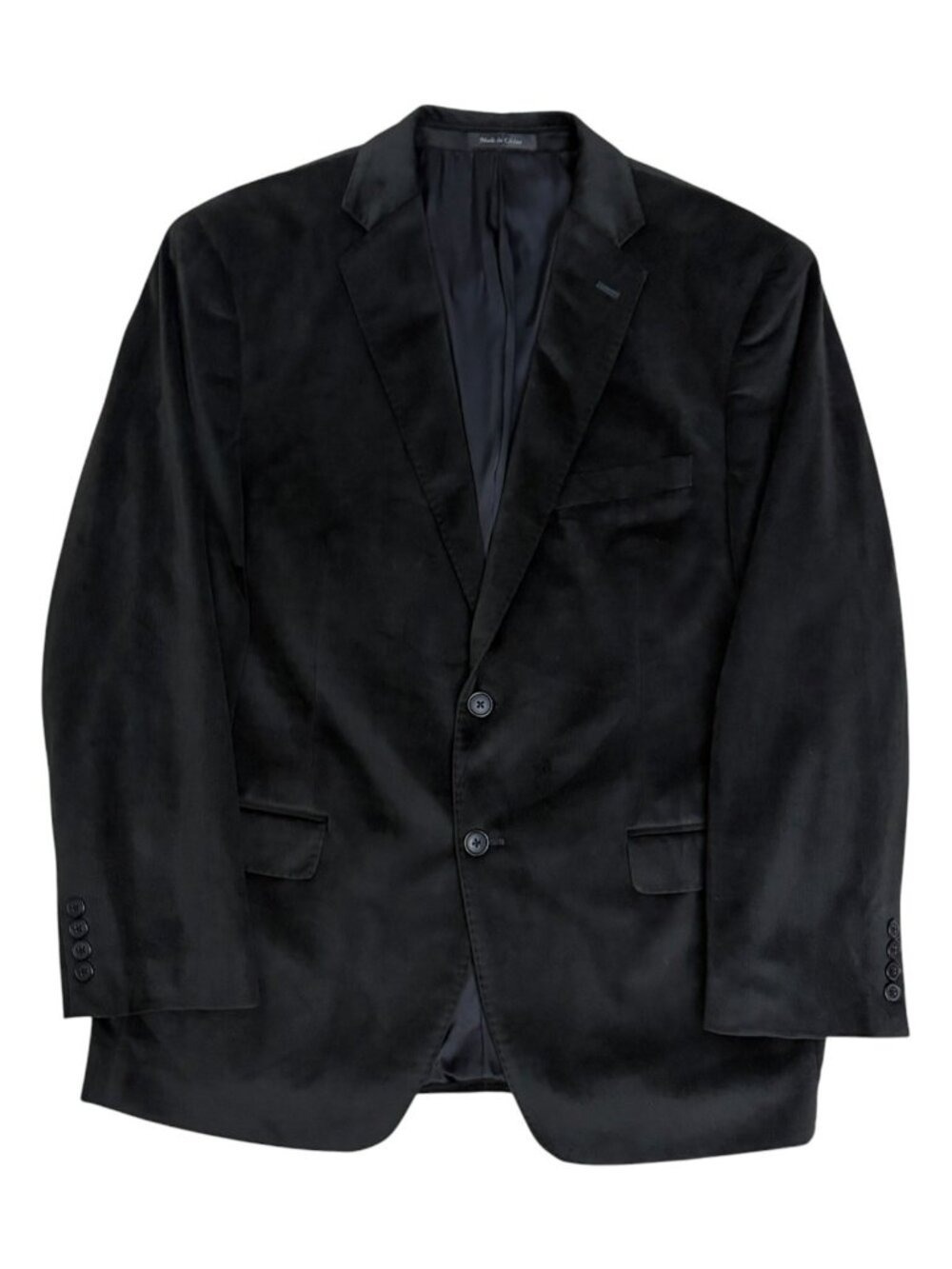 CALVIN KLEIN Velvet Blazer Sport Coat Dark Green Business Casual Jacket Mens 40S